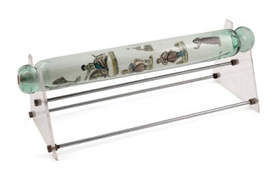 Lot 397 - A Victorian glass rolling pin