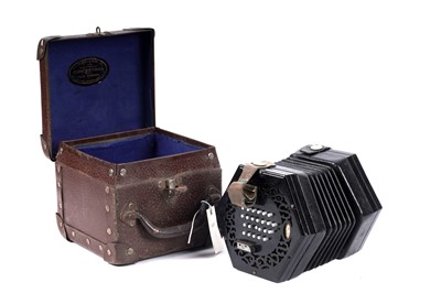 Lot 13 - A Wheatstone 48-button English system concertina