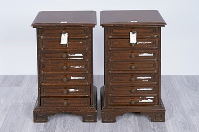 Lot 75 - A pair of 19th Century mahogany bedside cabinets