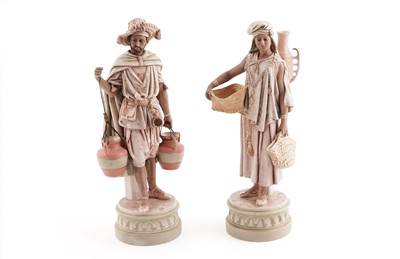 Lot 378 - A pair of Royal Dux figures
