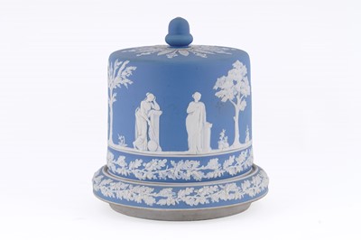 Lot 318 - A Staffordshire cheese dish and cover