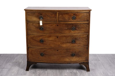 Lot 55 - A George III mahogany bowfront chest of drawers