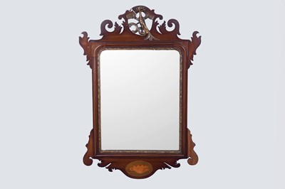 Lot 142 - A George III style mahogany pier glass mirror