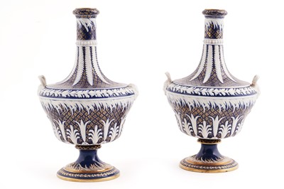 Lot 320 - A pair of Wedgwood Victoria ware barber bottles