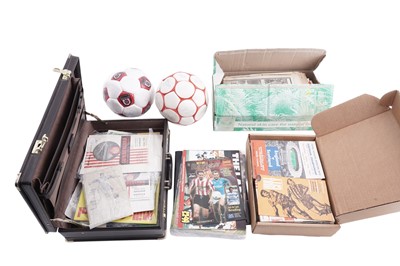 Lot 440 - A collection of mostly Sunderland football programmes; two signed footballs; and others