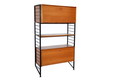 Lot 536 - Ladderax: a teak modular wall unit