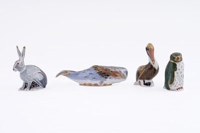 Lot 364 - Four Royal Crown Derby paperweights