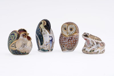 Lot 365 - Four Royal Crown Derby paperweights