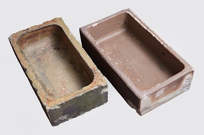 Lot 465 - Two salt glazed garden troughs