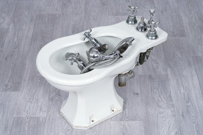 Lot 466 - A Shanks ‘Coral’ bidet; and a chrome plated mixer tap