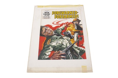Lot 147 - Original painted artwork for the front cover of Fleetway’s War Picture Library No. 1930