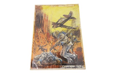 Lot 148 - Original painted artwork for the front cover of Fleetway’s War Picture Library No. 112