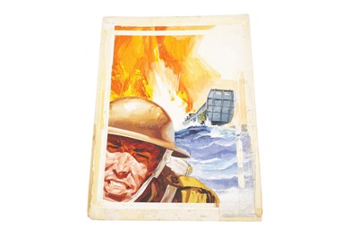 Lot 153 - Original painted artwork for the front cover of Fleetway’s Battle Picture Library No. 16