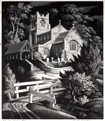 Lot 30 - George Mackley - Church Path | wood engraving