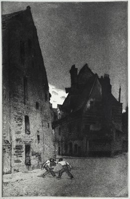 Lot 46 - Frank Lewis Emanuel - Street fighting | aquatint etching