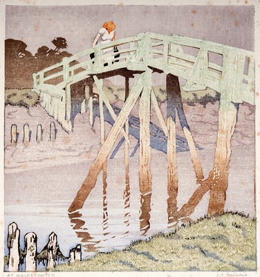 Lot 4 - Sylvan G. Boxsius - At Walberswick | woodcut