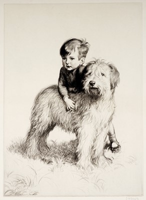 Lot 42 - James Henry Dowd - Boy with dog | etching