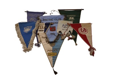 Lot 328 - A collection of eight presentation pennants awarded to Newcastle United Football Club
