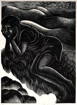 Lot 43 - John Farleigh - The Boy David | wood engraving