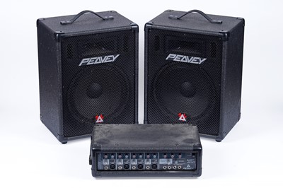 Lot 156 - A Peavey MP400 amplifier; and two speakers