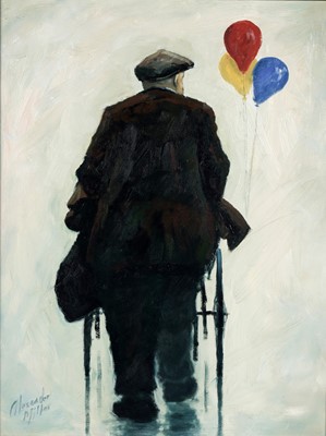 Lot 89 - Alexander Millar - The balloon seller | oil