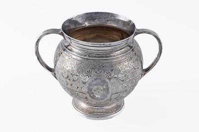 Lot 89 - A Victorian four-piece tea service, by Martin, Hall & Co