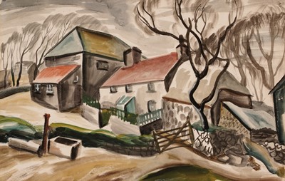 Lot 528 - John Tunnard - Richard's Farm | watercolour