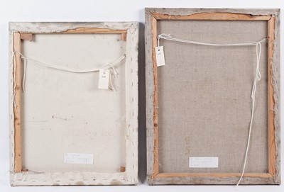 Lot 77 - Bridget Tempest - Skull, Stone and Shell Triptych | oils