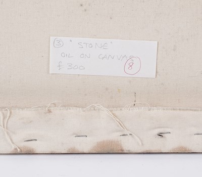 Lot 77 - Bridget Tempest - Skull, Stone and Shell Triptych | oils