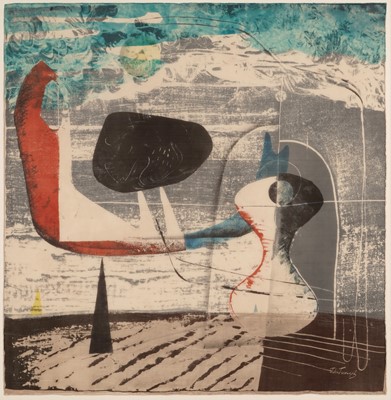 Lot 555 - John Tunnard - Untitled | silk scarf