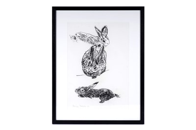 Lot 584 - Patrick Procktor- Bunny rabbits | charcoal