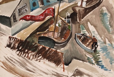 Lot 522 - John Tunnard - Harbour | watercolour