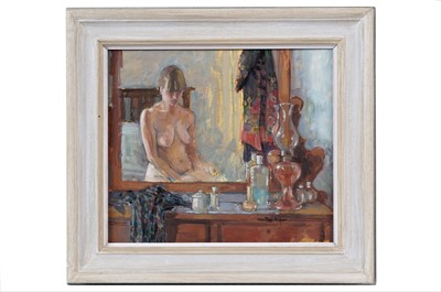 Lot 95 - Pat Alger - Nude in the Mirror | oil