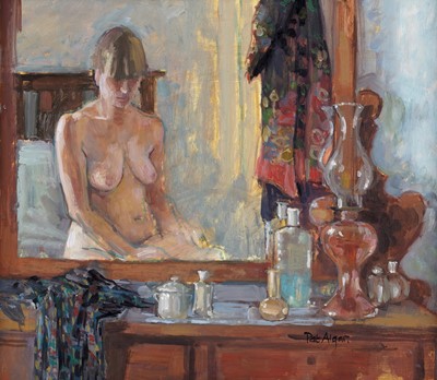 Lot 95 - Pat Alger - Nude in the Mirror | oil
