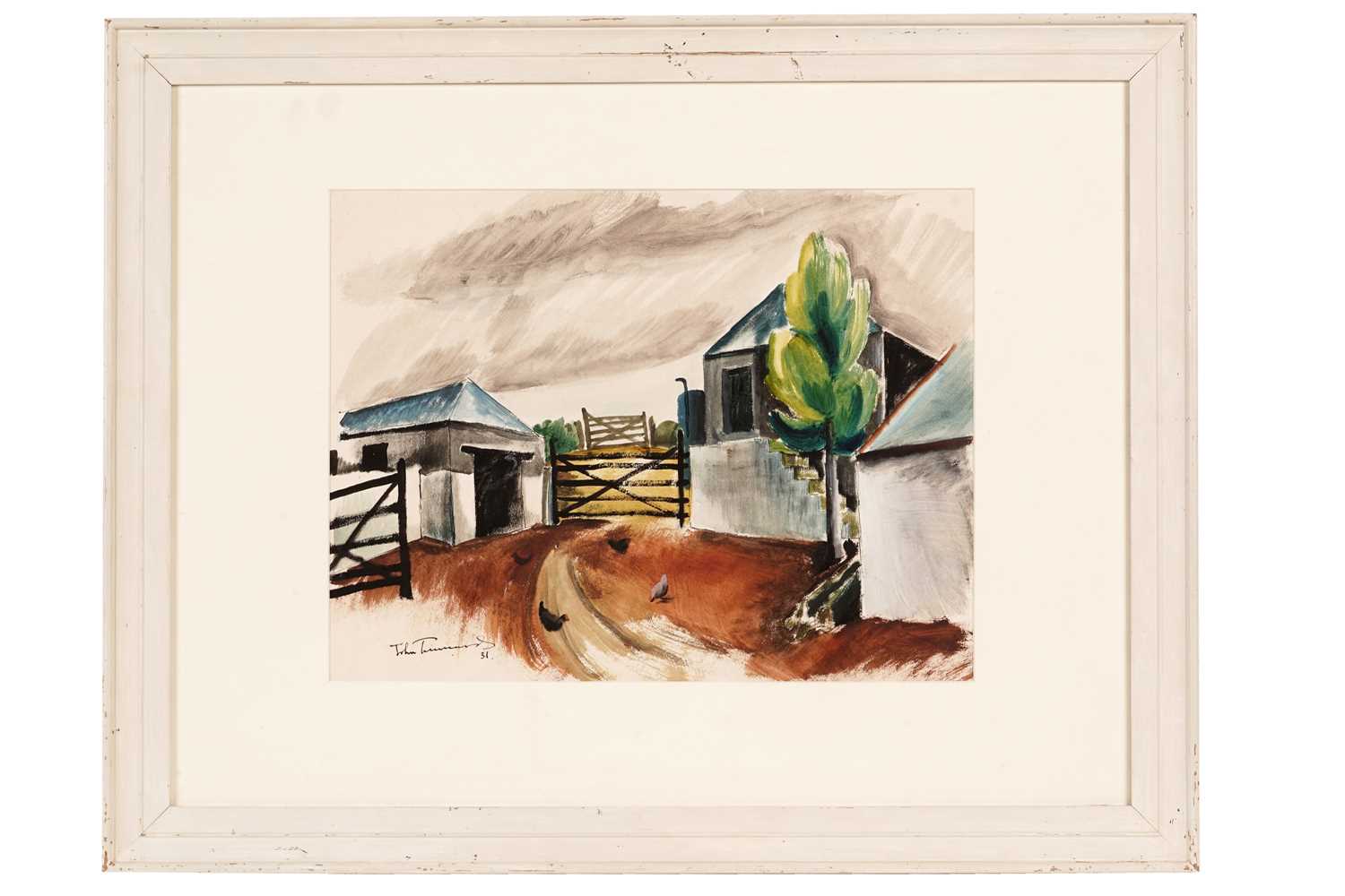 Lot 3 - John Tunnard - Farmyard 1931 | watercolour