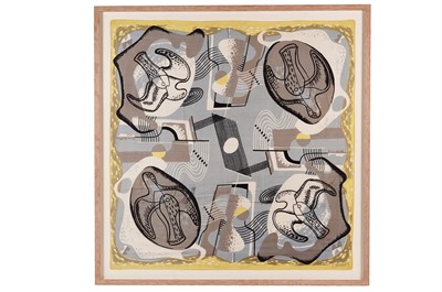 Lot 553 - After John Tunnard - Birds and Stones (dark grey and light blue) | seriograph
