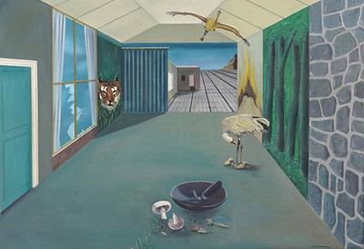 Lot 25 - Conroy Maddox - The Sanctuary | oil