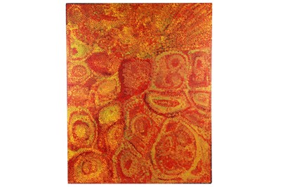 Lot 107 - Emily Kam Kngwarreye - Clay Pans | synthetic polymer paint
