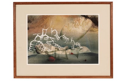 Lot 24 - John Tunnard - Omega | gouache and watercolour