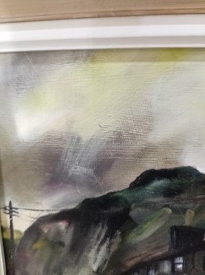 Lot 84 - Gill Watkiss - Saturday Morning, Blaenau Festiniog | oil