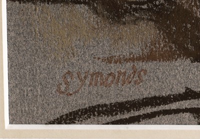 Lot 91 - Ken Symonds - Nude with fruit bowl | pastel