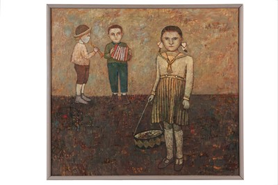 Lot 115 - Lucyna Patalita - The Girl with the Drum | oil