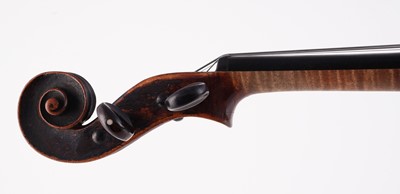 Lot 20 - A French violin stamped Moitessier; and two bows