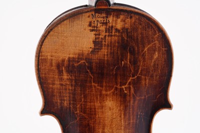 Lot 20 - A French violin stamped Moitessier; and two bows