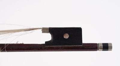 Lot 21 - A German violin and two bows