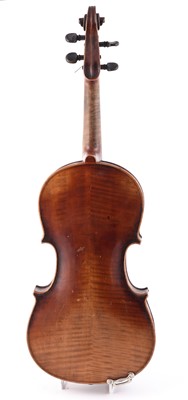 Lot 21 - A German violin and two bows