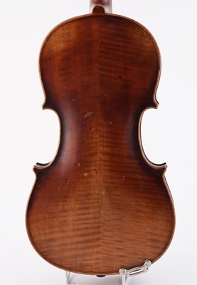 Lot 21 - A German violin and two bows
