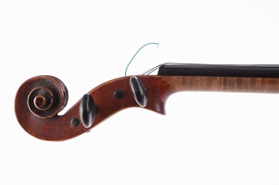 Lot 21 - A German violin and two bows