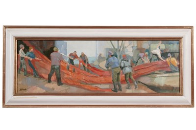 Lot Ken Symonds - Men and Fishing Nets, Agadir | oil