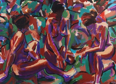Lot 82 - Stephen Dove - Three Figures | acrylic
